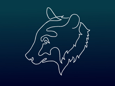 Single Line Bear Logo