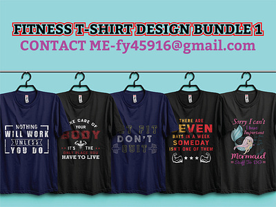 Fitness/Bodybuilding/Crossfit T-shirt Design Bundle. apparel custom t shirt design illustration quote style typography t shirt ui ux vector vintage t shirt