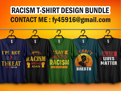 Racism t shirt design bundle.Anti-Racist T-Shirt Design.Black