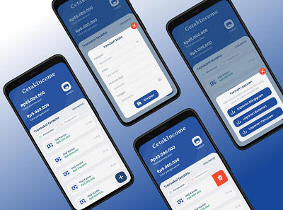 CetakIncome - Mobile App app finance mobile money ui design
