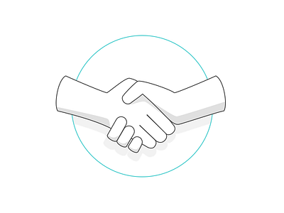 Let's shake on it! friendship handshake icon illustration relationship