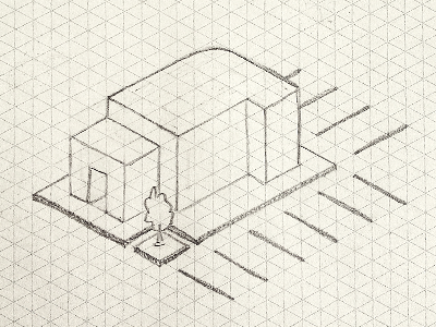 isometric sketch architecture isometric photo sketch