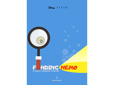 Finding Nemo - Minimal Poster design film poster finding nemo hollywood illustration minimal minimal poster minimalism minimalist netflix poster poster art poster design