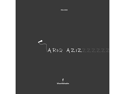 Tariq Aziz - RIP design illustration minimal minimal logo minimal poster minimalism minimalist poster poster art poster design