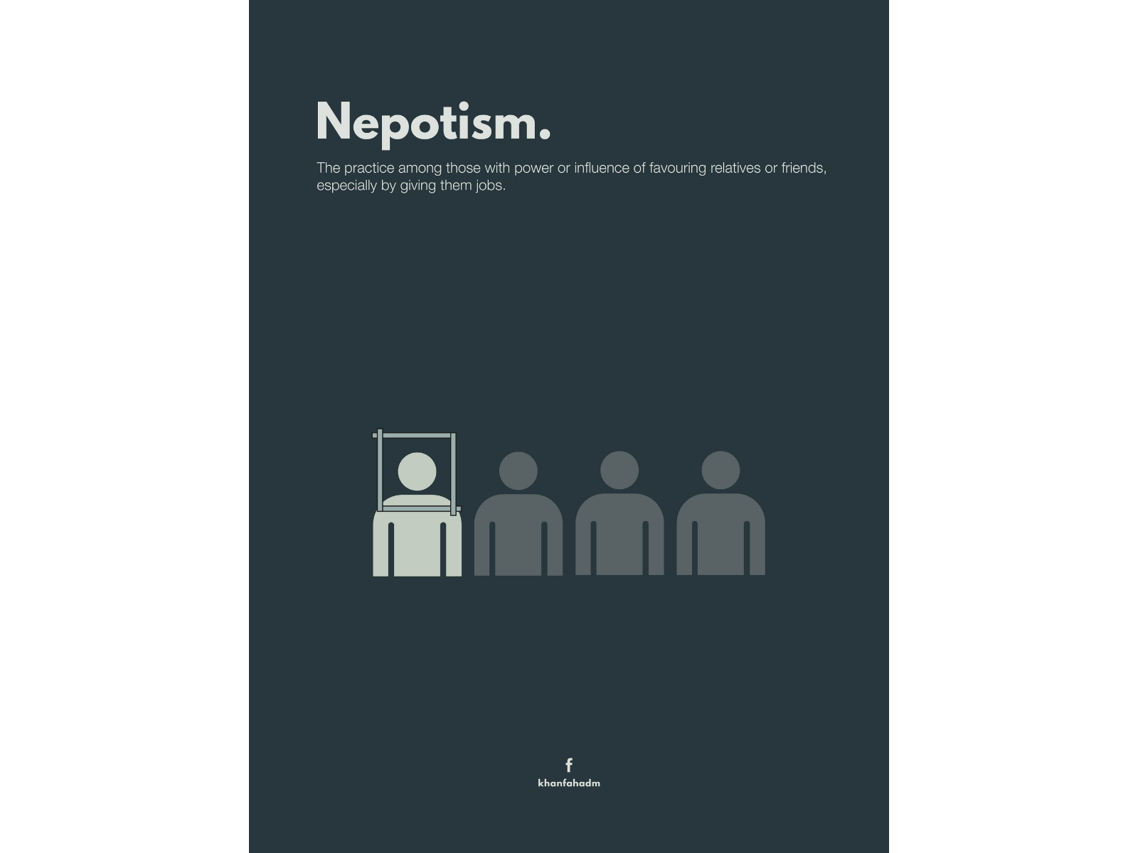 Nepotism - Minimal Poster by Fahad Khan on Dribbble