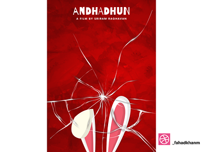 Andhadhun - Minimal Poster andhadhun bollywood design film poster illustration minimal minimal poster minimalism minimalist movie poster poster poster art poster design