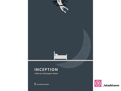 Inception - Minimal Poster christopher nolan design film poster hollywood illustration inception leonardo dicaprio minimal minimal poster minimalism minimalist netflix poster poster art poster design