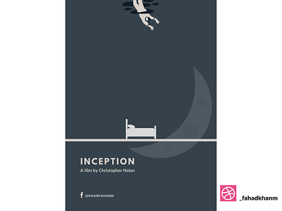 Inception - Minimal Poster christopher nolan design film poster hollywood illustration inception leonardo dicaprio minimal minimal poster minimalism minimalist netflix poster poster art poster design