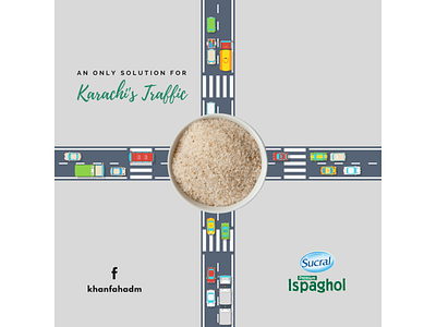 Sucral Ispaghol (Husk) Ad - Karachi Traffic design husk illustration karachi minimal minimal poster minimalism minimalist poster poster art poster design sucral traffic
