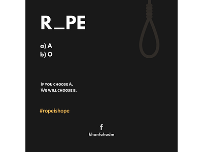 Rope is Hope - Hang the Rapists design illustration minimal minimal poster minimalism minimalist poster poster art poster design public hanging rape rope rope is hope