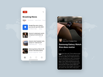 News UI design concept. app app design application design feed ios news newsfeed ui ux