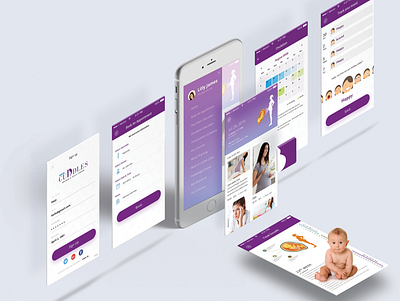 Cuddles Mobileapp UX/UI android app design application baby booking cute design healthcare ios signin signup ui user experience design user interface design ux