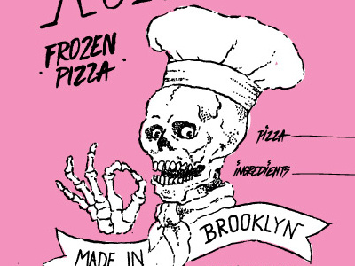 Work in Progress blackink brooklyn handdrawn illustration pizza