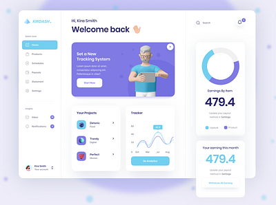 Kirdash Dashboard app design ui ui ux uidesign uiux web web design webdesign website