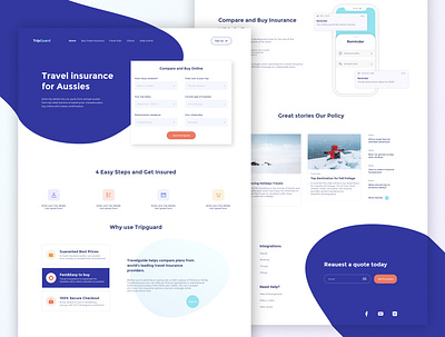 TripGuard site travel travel app travel site travelling web design webdesign website