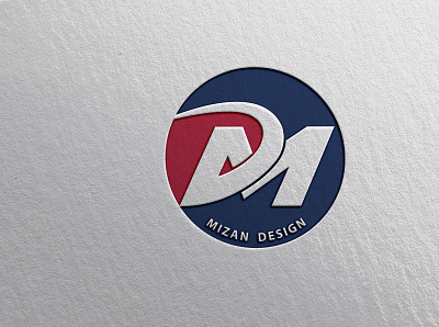 MIZAN DESIGN branding business logo design flat gaming logo illustration logo md logo minimal typography vector