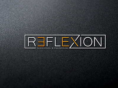reflexion branding business logo creative design flat illustration logo minimal professional reflexion typography vector