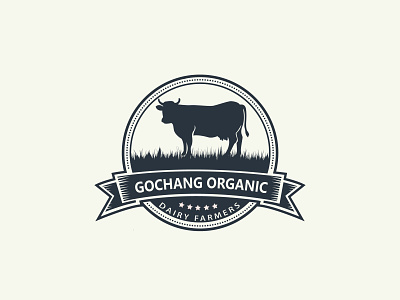 Organic milk branding business logo creative design flat illustration logo minimal modern professional unique vector