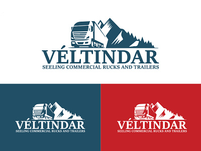 Truck and trailers logo branding business logo creative design flat illustration logo minimal mizan modern unique