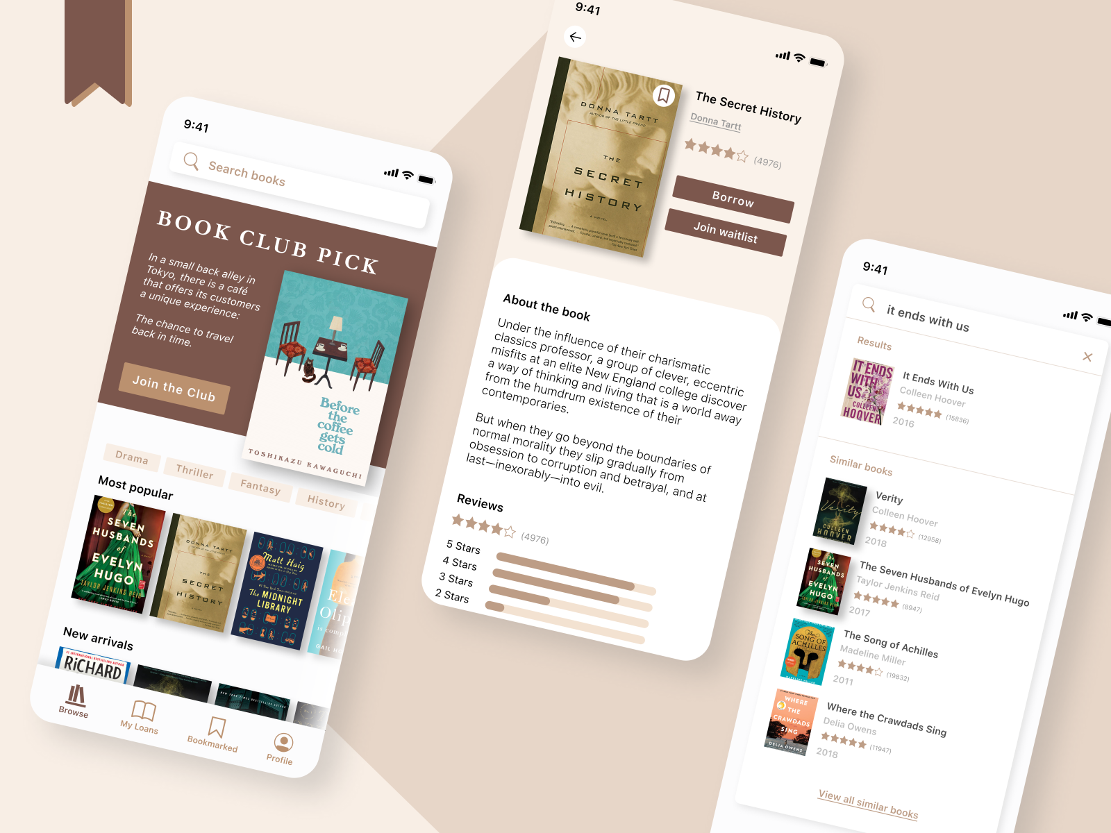 Library App by Tanya Oxley on Dribbble