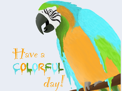 Have a great day everyone! bird character design colorful design illustration parrot procreate