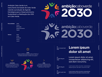 Ambição Cabo Verde 2030 - Logo Design branding design flat illustration logo vector