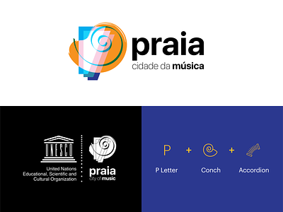 Praia City of Music - Logo Design abstract logo branding design icon illustration logo vector