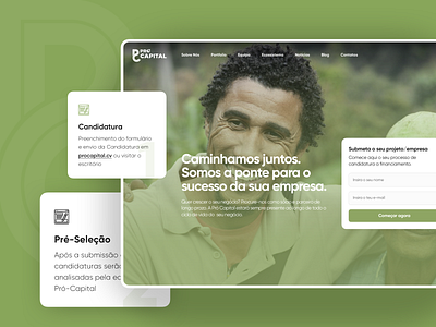 Pró-Capital — Caminhamos juntos. branding design interface design typography ui user experience design user interface design ux webdesign
