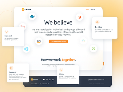 Chuva.io Landing Page Design clean ui design landing page ui user interface design visual design webdesign