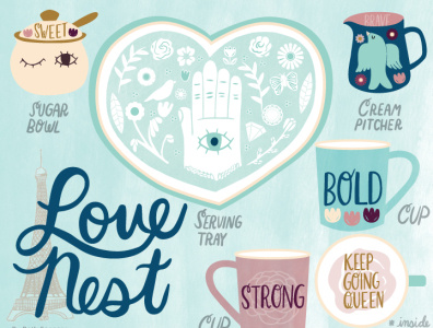 Love Nest Ceramics Design ceramics illustration