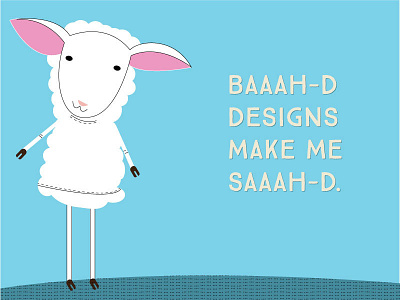 Baaah-d Designs cute illo sheep