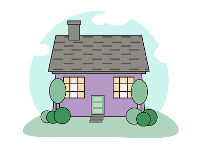House Icon flat design home icon house icon house illustration icon design purple house web design