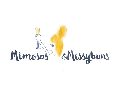 Mimosas & Messybuns logo
