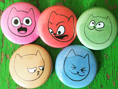 Purrsonal Feelings Buttons! buttons cat cats kitties pinback buttons