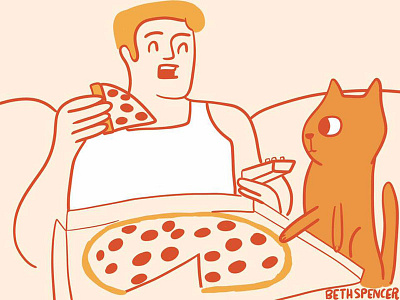 7 of 100 Cats and Humans 100catsandhumans cat kitty pizza