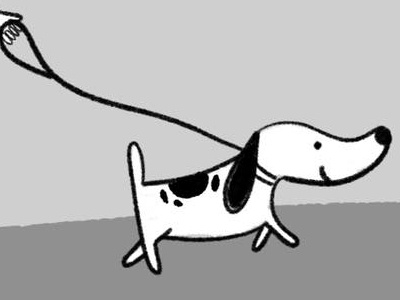 Dog Walking Illo