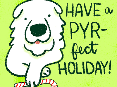 Pyr-fect Holiday christmas cute dog dog holidays illustration