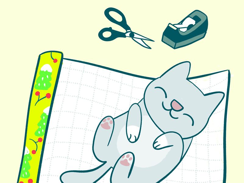 December Doodle christmas cat