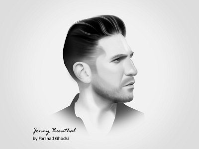 Digital Painting, Portrait of Jonny Bernthal