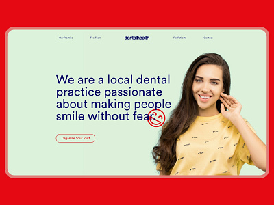 DentalHealth Landing Page dental dental care design graphic design interface landing page medical minimalistic typogaphy ui user interface ux web web design website