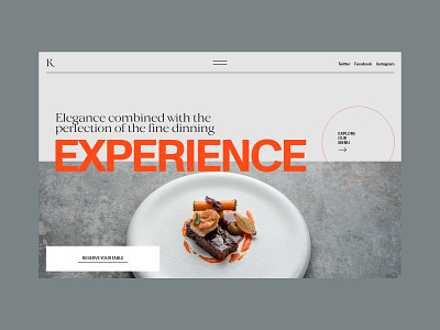 Fine Dining Landing Page