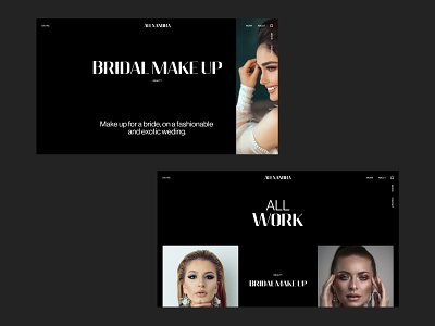 Makeup Artist Website Design design graphic design interface landing page makeup makeup artist minimalism minimalistic portfolio typography ui user interface design userinterface ux web web design web page design website