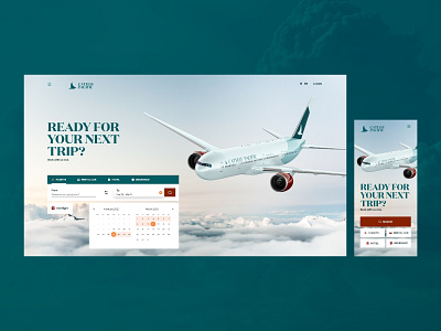 Airways Company Landing Page Design aircraft airline airplane airways company website design design studio graphic design interface landing page minimalistic mobile responsive ui ux web web design web marketing website