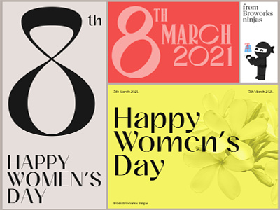 Happy Women's Day 8th march branding design design studio graphic design holiday holiday card illustration international womens day serif type typeface typography vector womens day