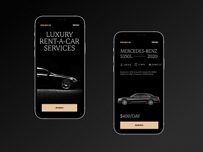 Luxury Rent-A-Car Mobile Website