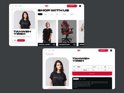 eSports Team Shop Page Design