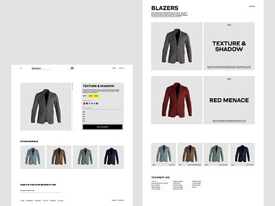 Men's Fashion Ecommerce Product Page