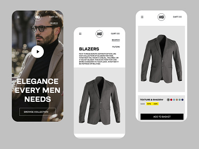 Men's Fashion Mobile Website