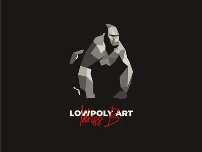 Low Poly Artist Logo Design Concept