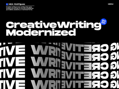 Creative Writer Website branding creative writing design minimalistic motion design type typography typography animation ui ux webdesign website